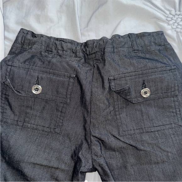 Burberry Charcoal Cargo Pants with Polka Dot Lining - Picture 3 of 4